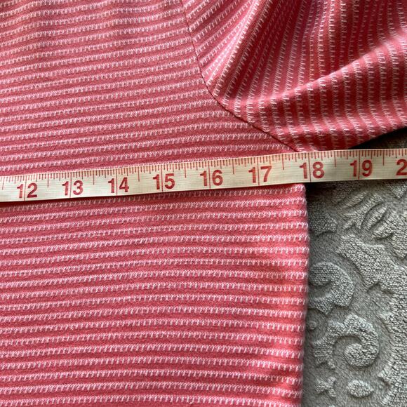 Talbots 100% Cotton Pink Stripe Long Sleeve Tee Medium - Picture 9 of 10